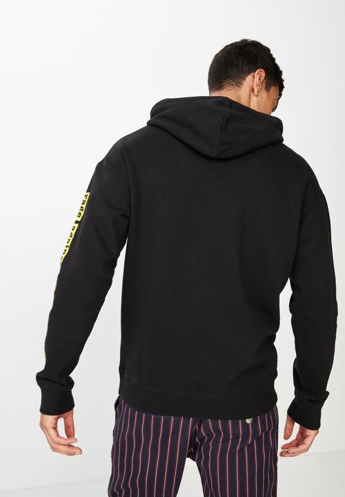 Cotton On - Collab drop shoulder pullover - black