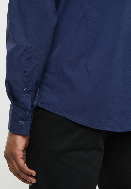 GUESS - Core woven long sleeve shirt - navy