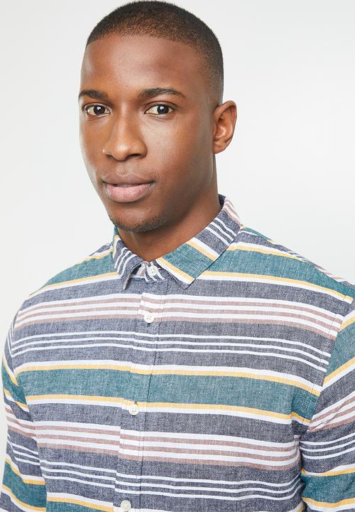 Only & Sons - Caiden long sleeve stripe shirt - multi