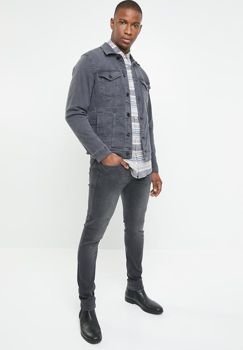 Only & Sons - Coin trucker jacket - grey