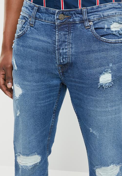Only & Sons - Weft crop washed denim 2419 - blue