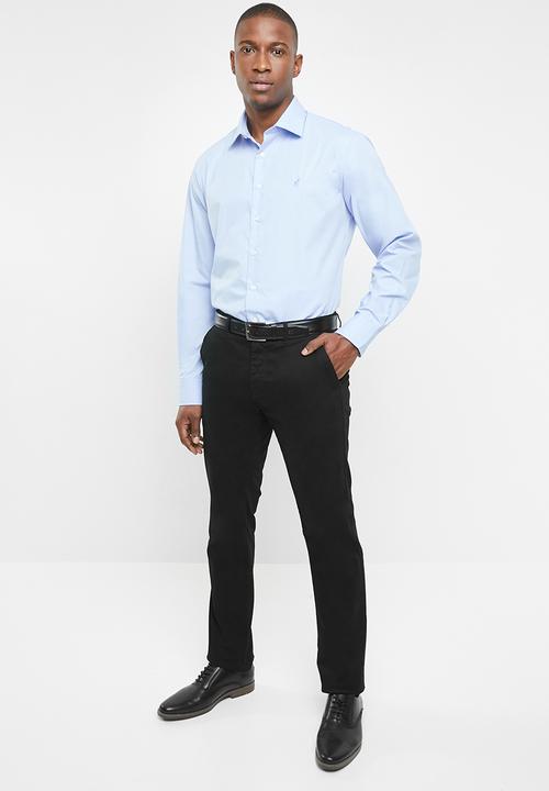POLO - Custom fit work shirt - blue