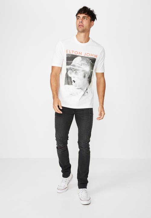 Cotton On - Elton John short sleeve tee - white
