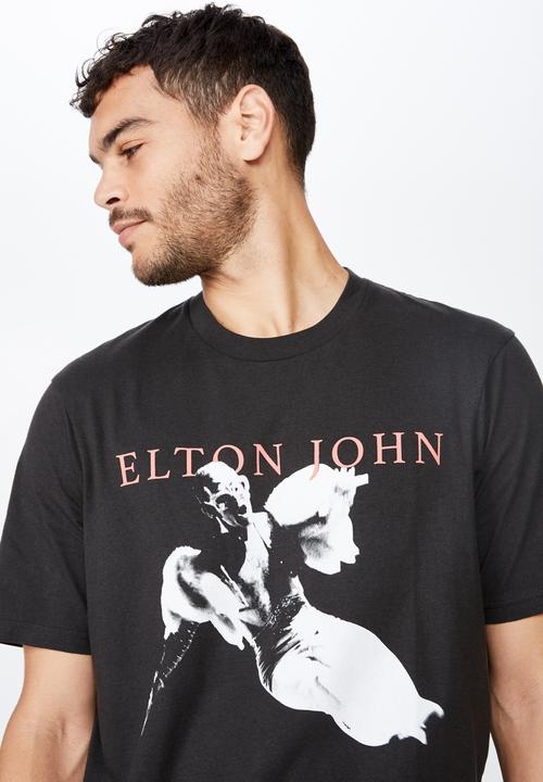 Cotton On - Elton John short sleeve tee - black