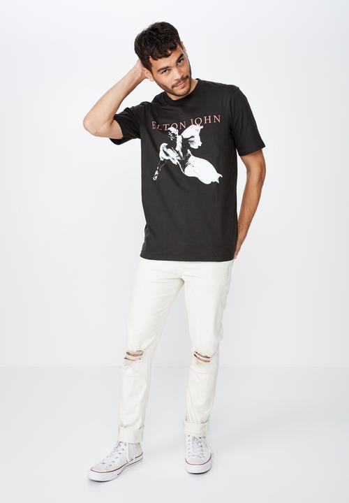 Cotton On - Elton John short sleeve tee - black