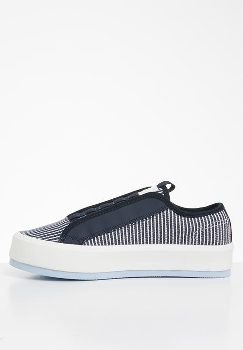 G-STAR - Strett lace up - dark saru blue & milk