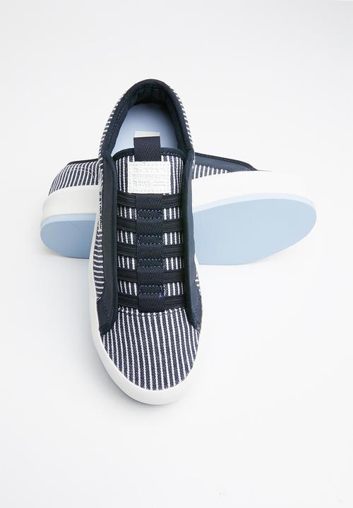 G-STAR - Strett lace up - dark saru blue & milk