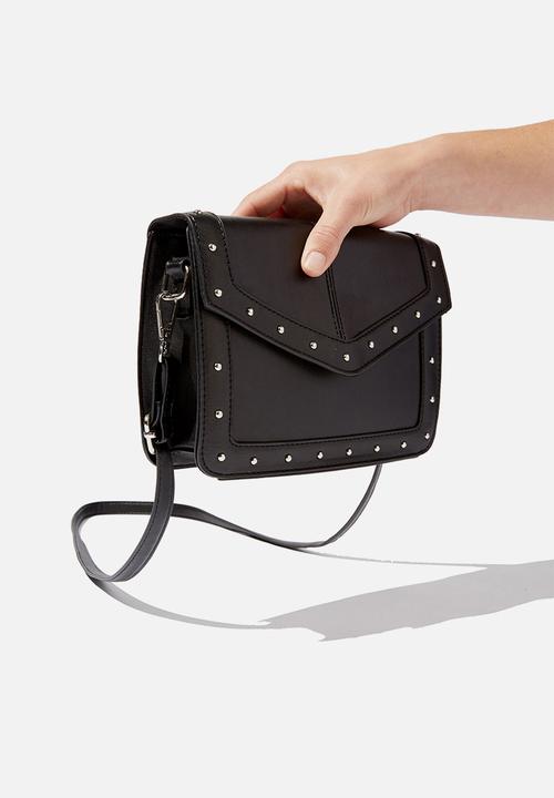 Cotton On - Sim silver studded cross body bag - black