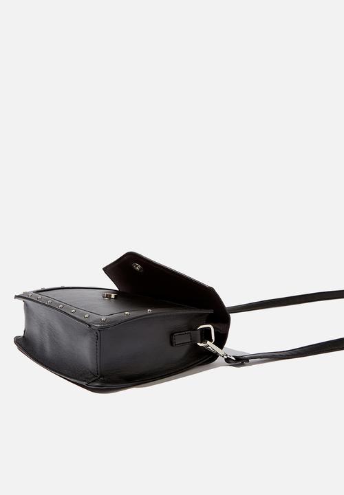 Cotton On - Sim silver studded cross body bag - black