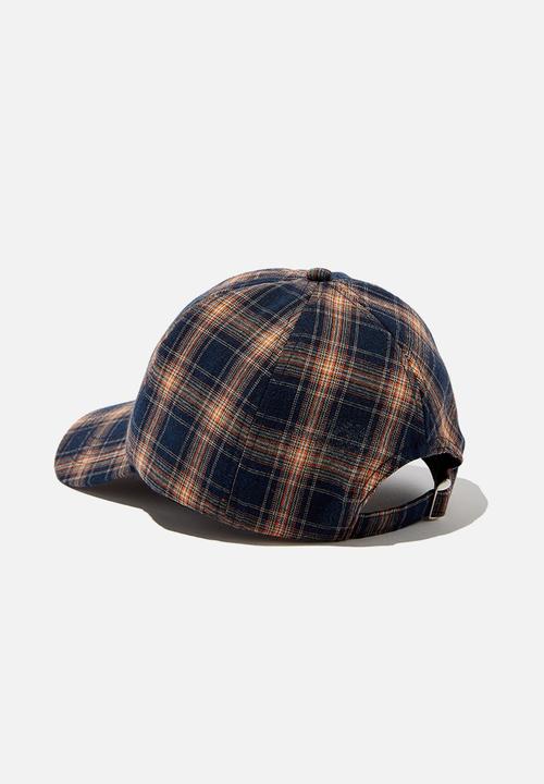 Cotton On - Kaia check cap - navy 