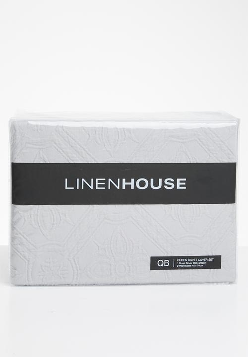 Linen House - Arabella duvet cover set - silver grey