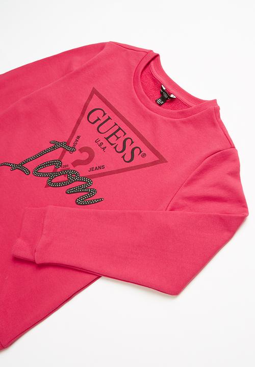 GUESS - Teens long sleeve icon active top - rose