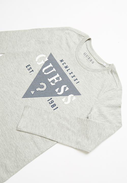 GUESS - Long sleeve guess tee - grey
