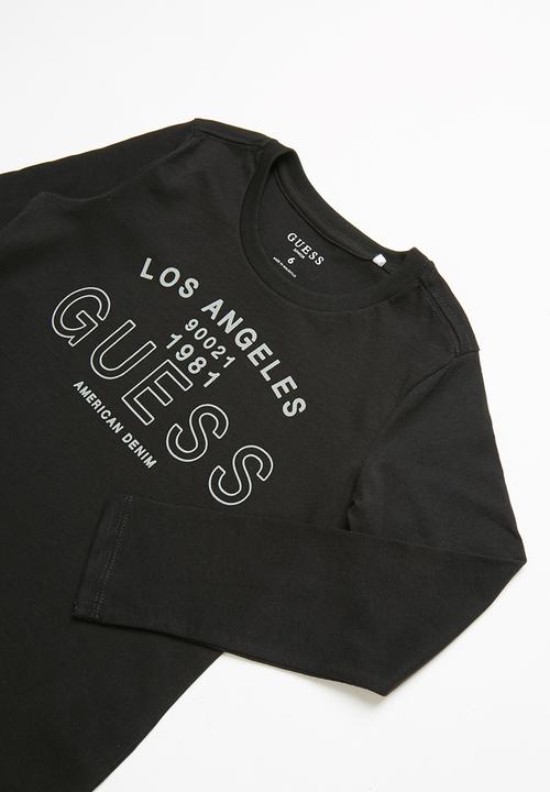 GUESS - Long sleeve guess Los Angeles tee - black
