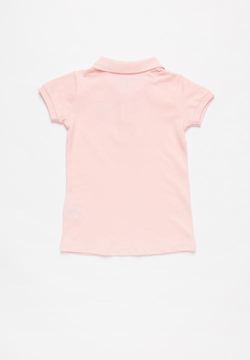 GUESS - Short sleeve classic guess polo - pink
