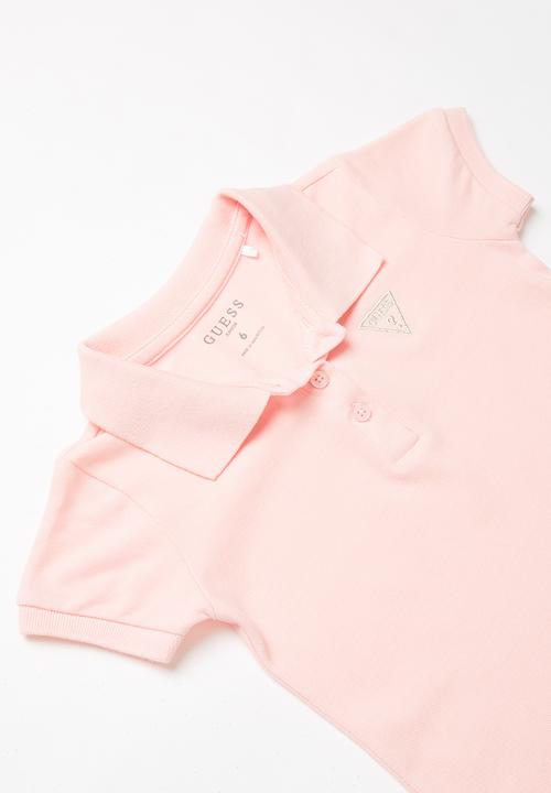 GUESS - Short sleeve classic guess polo - pink