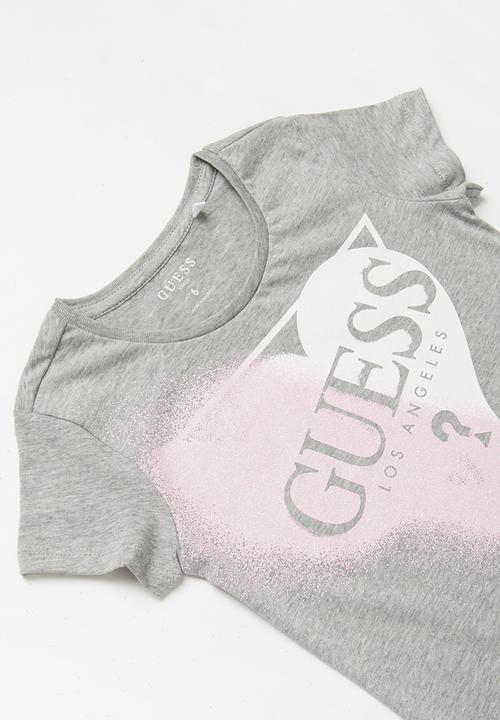 GUESS - Short sleeve faded heart guess tee - grey
