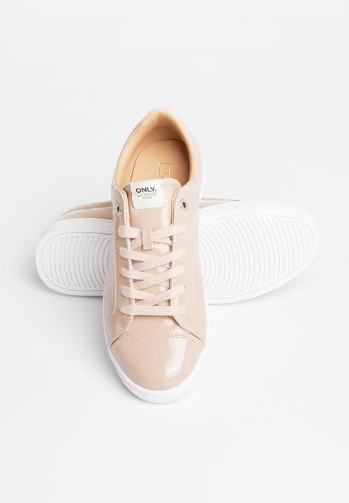 ONLY - Silja patent sneaker - beige 