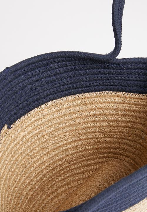 STYLE REPUBLIC - Two-tone tote bag - navy & beige 