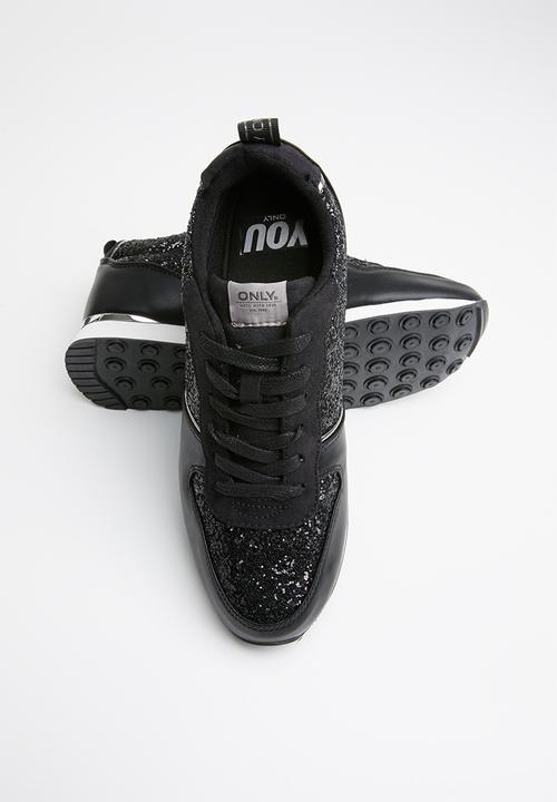 ONLY - Sillie glitter sneaker - black