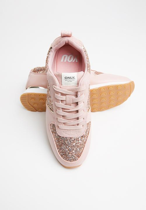 ONLY - Sillie glitter sneaker - pink & gold