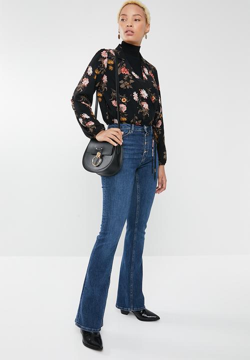 Forever21 - Floral blouse - black