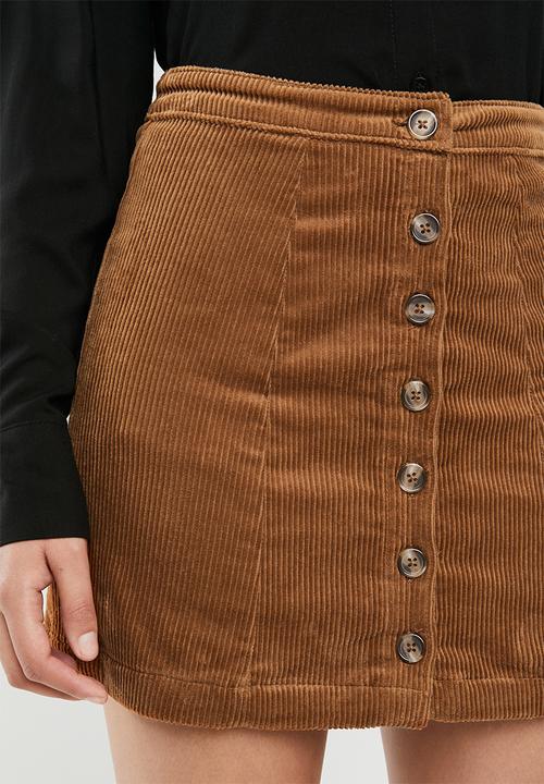 Forever21 - Corduroy button through mini - camel