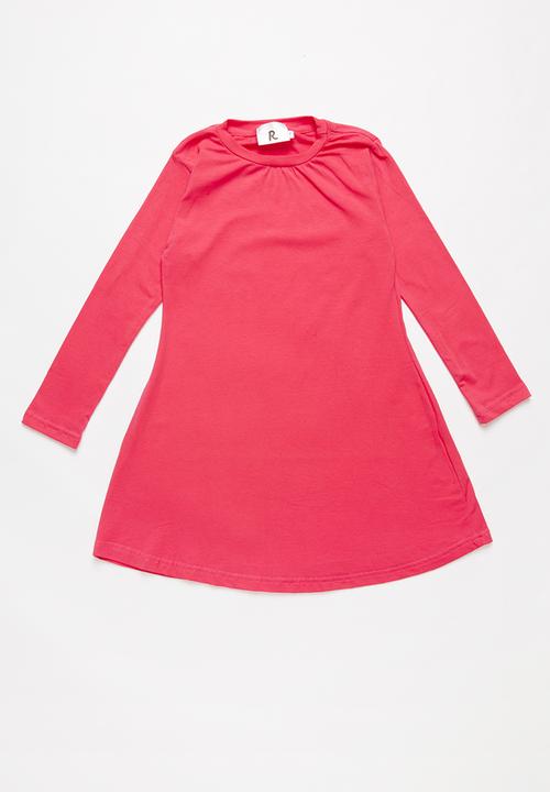 Rebel Republic - Long sleeve dress - pink & navy
