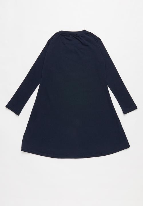 Rebel Republic - Long sleeve dress - pink & navy