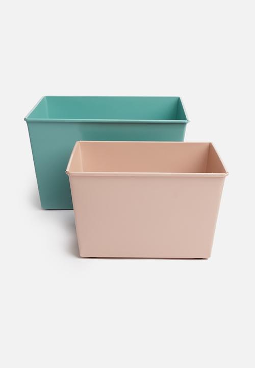 Sixth Floor - Smile box set of 2 - pink/turquoise