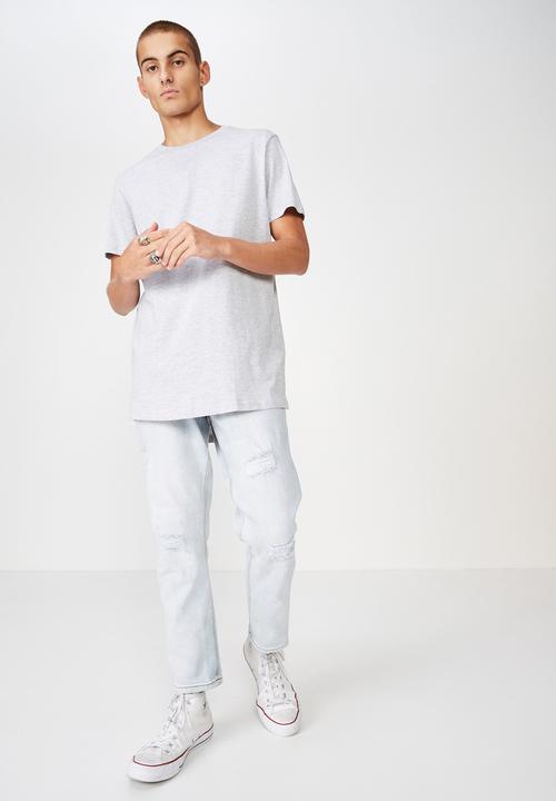Cotton On - Essential longline curved hem tee - grey