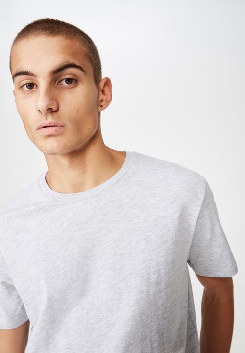 Cotton On - Essential longline curved hem tee - grey