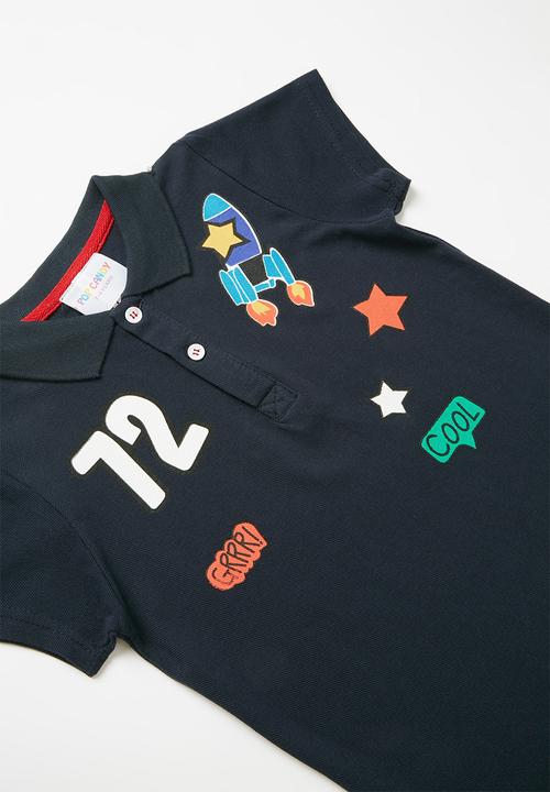 Pop Candy - Printed golf shirt - navy