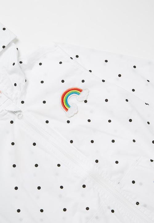 Pop Candy - Spot rain jacket - white 