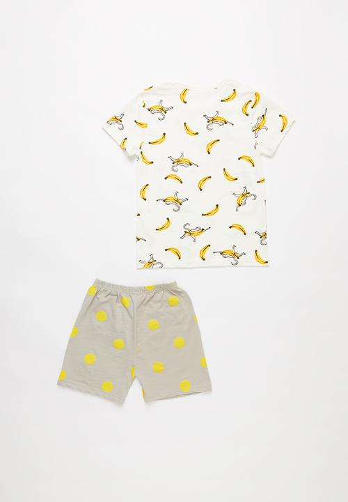 Pop Candy - Banana print pj set - multi