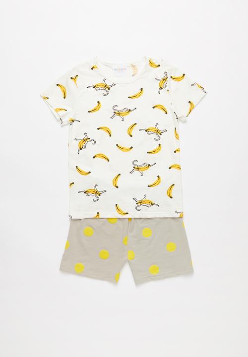 Pop Candy - Banana print pj set - multi