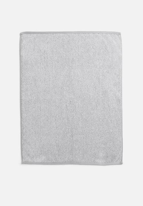 Linen House - Plush marle bath mat - grey