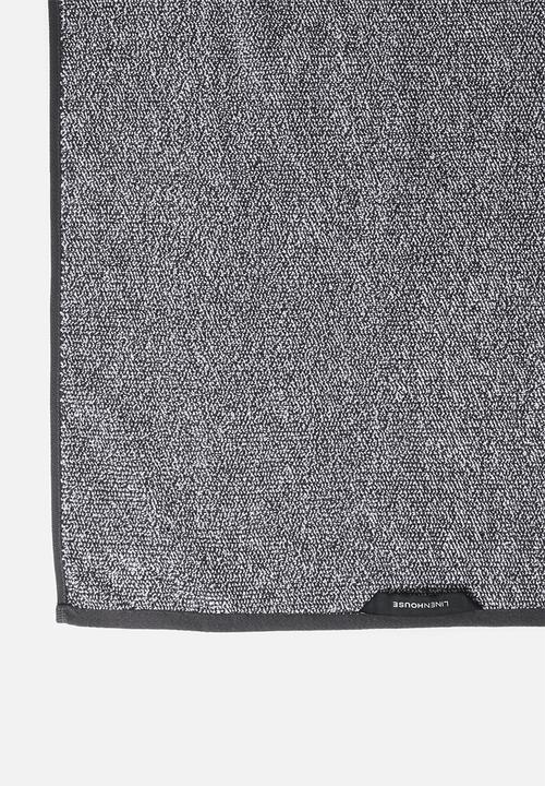 Linen House - Plush marle bath mat - charcoal