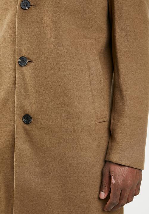 New Look - Smart overcoat - camel