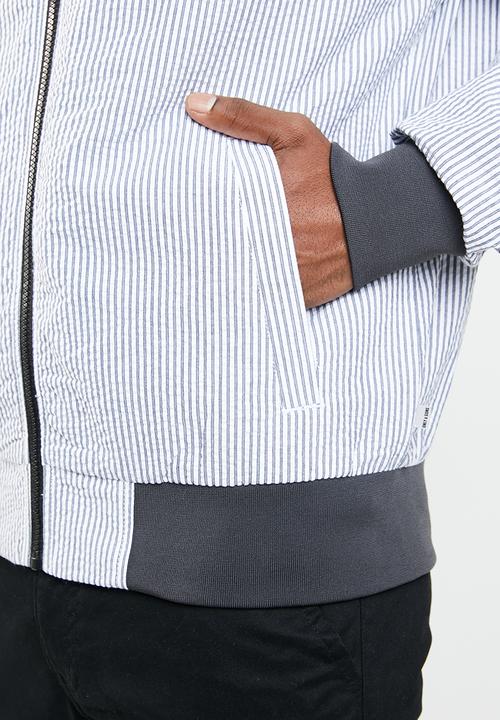 Only & Sons - Edward bomber jacket - black & white