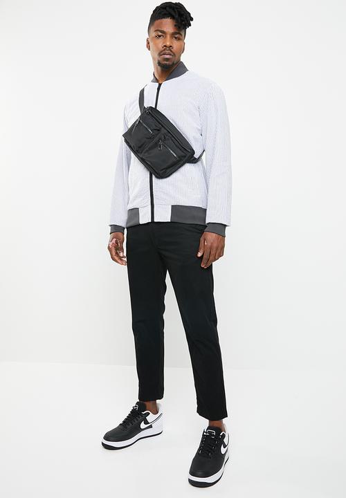 Only & Sons - Edward bomber jacket - black & white