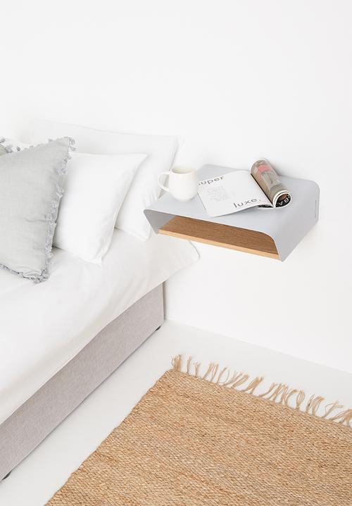 Emerging Creatives - Stockholm floating bedside table - light grey