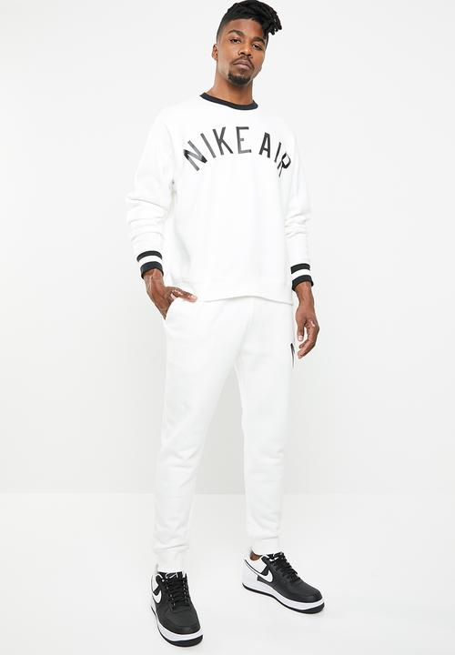 Nike - M nsw nike air crew flc - white & black