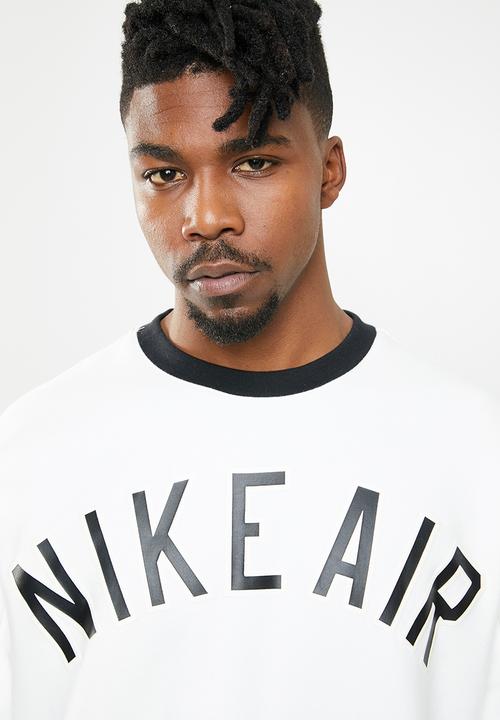 Nike - M nsw nike air crew flc - white & black