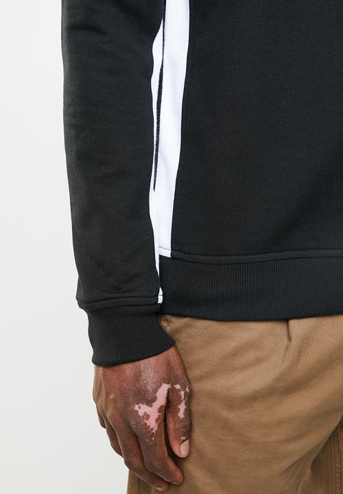 Superbalist - Printed, embroidered crew pullover sweat - black & white