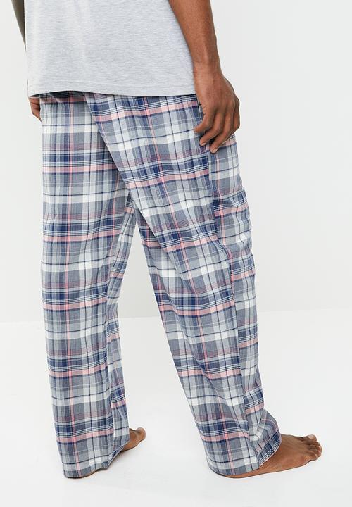 Superbalist - Check woven sleep pants - blue & pink 
