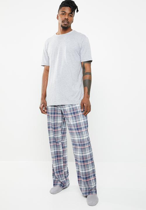 Superbalist - Check woven sleep pants - blue & pink 