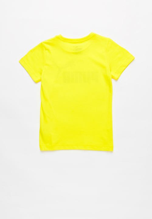 PUMA - Ess logo tee blazing - yellow