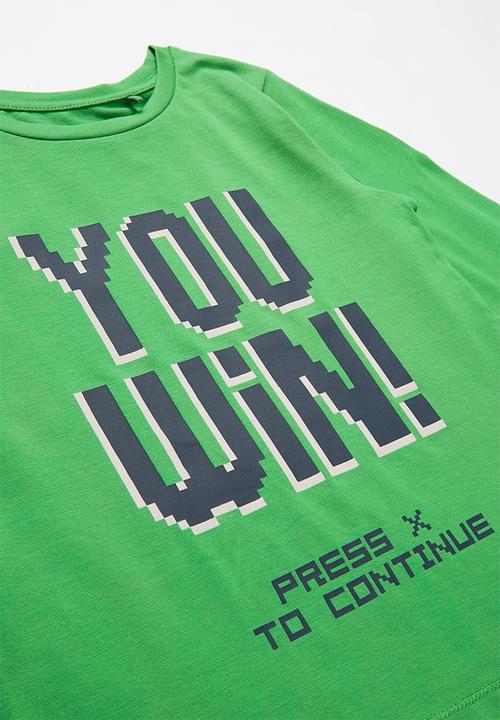 Name It - Baskate you win print top - green