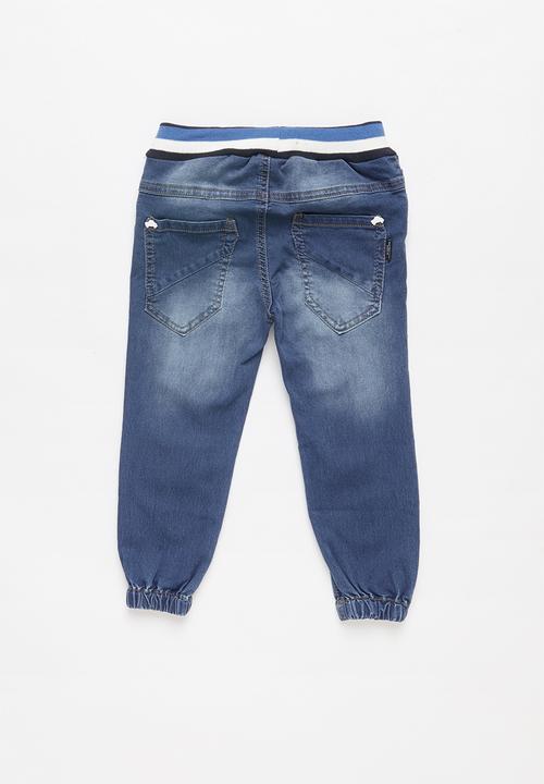 Name It - Bob draw cord denim jogger pants - blue 